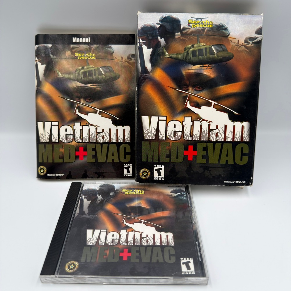 Search & Rescue Vietnam Med+Evac PC Game Big Box Complete Huey Helicopter Sim